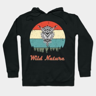 Wild Nature Owl Abstract Sunset Hoodie